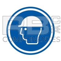 ADHOB01 NORMA EN ISO 7010 ADH. OBLIG. USO DE CASCO- 90x90mm