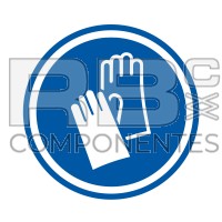 ADHOB04 NORMA EN-ISO 7010 -ADH. OBLIG. USO DEGUANTES - 90x90mm