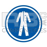 ADHOB13 - NORMA EN-ISO 7010 - ADH. OBLIG. USO DE PROTECCION DEL CUERPO - 90x90mm