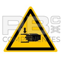 ADHAD12 - NORMA EN-ISO 7010 - ADH. ADVERTENCIA ATENCION A LAS MANOS - 110x90mm