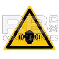 ADHAD13 - NORMA EN-ISO 7010 - ADH. ADVERTENCIA PELIGRO RUIDO - 110x90mm