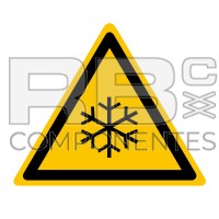 ADHAD17 - NORMA EN-ISO 7010 - ADH. ADVERTENCIA ATENCION BAJA TEMPERATURA - 110x90mm