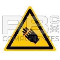 ADHAD100 - NORMA EN-ISO 7010 - ADH. ADVERTENCIA PELIGRO CORTE DE MANOS - 110x90mm