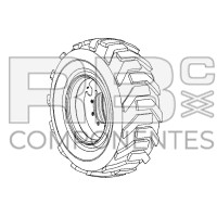RUEDA COMPLETA AIRE 8 AGUJER  ADAPTABLE GE 45093GT