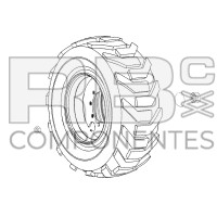 NEUMATICO MACIZADO, 8*8  ADAPTABLE REF 54237