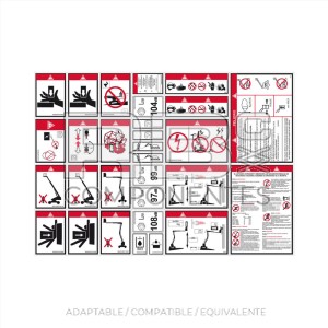 KIT COMP ADH. PELIGRO ARTICULADOS Y TELESC. ESPANO