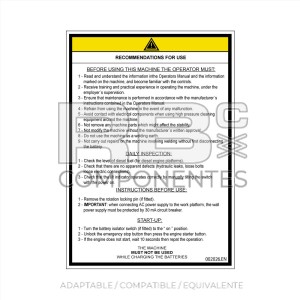 KIT ADH. ADVERTENCIA PARA TIJERAS. INGLES