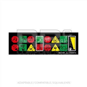 ADH. VISOR DE ICONOS SUP. - 1250AJP 402 ) - 1200/1350SJP ( SN:79596-1