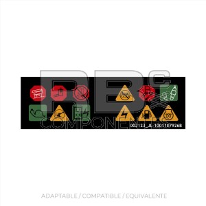 ADH. VISOR DE ICONOS SUP. - 600A/AJ - 660S/SJ - 80