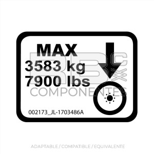 ADH. INFORM. MAXIMO PESO SOPORTADO EN RUEDA 3583KG