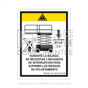 ADH. TIEMPO BAJADA - 3 SEGUNDOS. ESPANOL