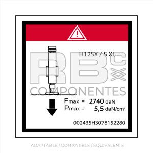 ADH ESFUERZO MAX. SOBRE ESTABILIZADOR HL-12SXL