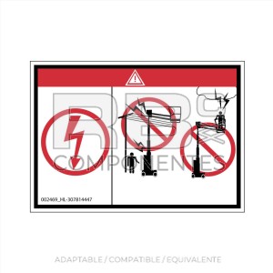 ADH. COMPATIBLE PELIGRO ELECTROCUCION HL-MASTIL