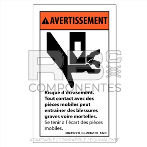 ADHESIVO COMPATIBLE REF GE 28161 122B FRANCES