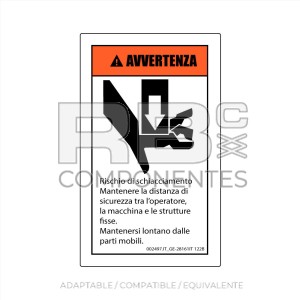 ADHESIVO COMPATIBLE REF GE 28161 122B ITALIANO