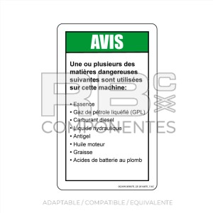 ADHESIVO COMPATIBLE REF  GE 28164 116C FRANCES