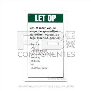 ADHESIVO COMPATIBLE REF  GE 28164 116C HOLANDES