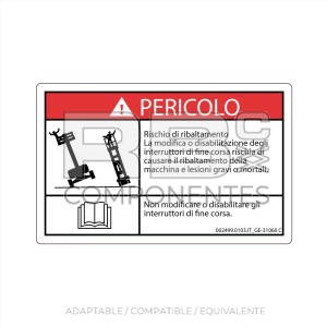 ADHESIVO COMPATIBLE REF GE 31060 ITALIANO