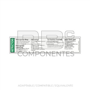 ADHESIVO COMPATIBLE REF GE 43089 INGLES