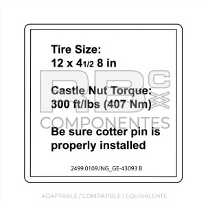 ADH. COMPATIBLE REF.  GE 43093 B INGLES