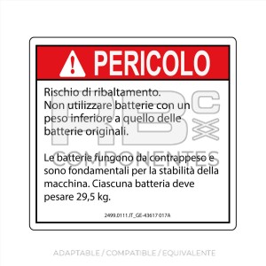 ADH. COMPATIBLE REF.  GE 43617IT_017A ITALIANO