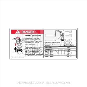 ADHESIVO COMPATIBLE REF GE-43696FR FRANCES