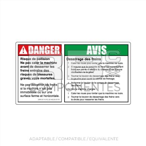 ADH RIESGO COLISION + LIBERACION FRENOS 165X90mm