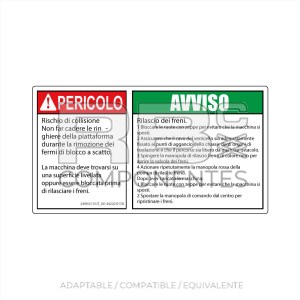 ADH RIESGO COLISION + LIBERACION FRENOS 165X90mm