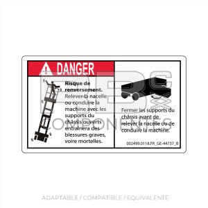 ADHESIVO COMPATIBLE REF GE-44737FR_B  FRANCES