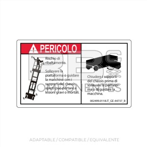 ADHESIVO COMPATIBLE REF GE-44737IT_B  ITALIANO