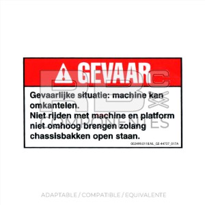 ADHESIVO COMPATIBLE REF GE-44737DU_B  HOLANDES