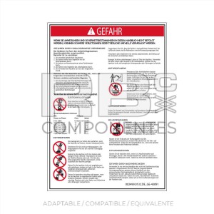 ADHESIVO COMPATIBLE REF GE 43091 ALEMAN