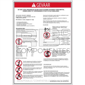 ADHESIVO COMPATIBLE REF GE 43091 HOLANDES