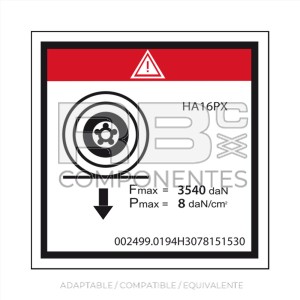 ADH. CARGA MAX SOBRE RUEDA  HL-16PX/NT
