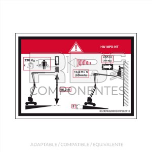 ADH ALTURA SUELO ETIQUETA DE CARGA