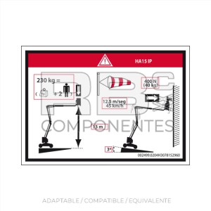 ADH. ALTURA PISO+CARGA DE HL-15IP