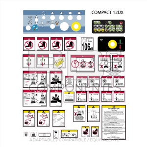 KIT DE ADHESIVOS ADVERTENCIA+PELIGRO  CM-12DX