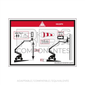 ALTURA SUELO+CARGA PARA HA20PX (ANTIGUA) PLAT. ART