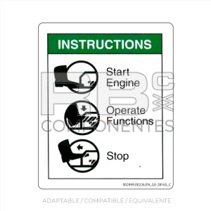 ADHESIVO COMPATIBLE REF GE-28165 C INGLES