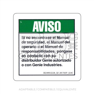 ADHESIVO COMPATIBLE REF GE 28176 024