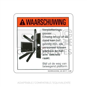 ADHESIVO COMPATIBLE REF GE 28177 HOLANDES