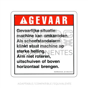 ADHESIVO COMPATIBLE REF GE 33952 B HOLANDES