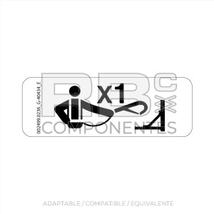 Adh. punto de anclaje arnés de seguridad - 81x33mm