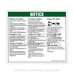 ADHESIVO COMPATIBLE REF GE-43647 E INGLES