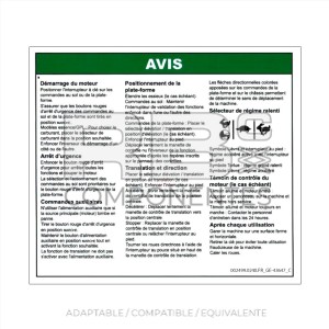 ADHESIVO COMPATIBLE REF GE-43647FR C FRANCES