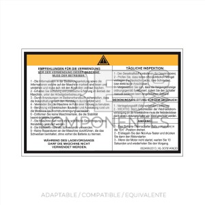 ADH. COSIGNAS DE UTILIZACION (ALEMAN) 210x140mm