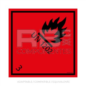 ADH. PELIGRO LIQUIDOS INFLAMABLES 300x300mm