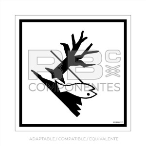 ADH. PELIGRO MATERIALES PELIGROSOS 300x300mm