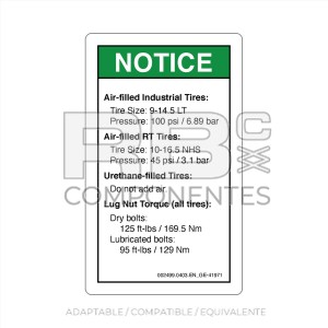 ADHESIVO COMPATIBLE REF GE 41971 INGLES