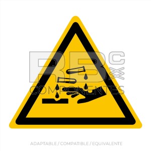 ADHAD04 - NORMA EN-ISO 7010 - ADH. ADVERTENCIA RIESGO DE CORROSION - 110x90mm